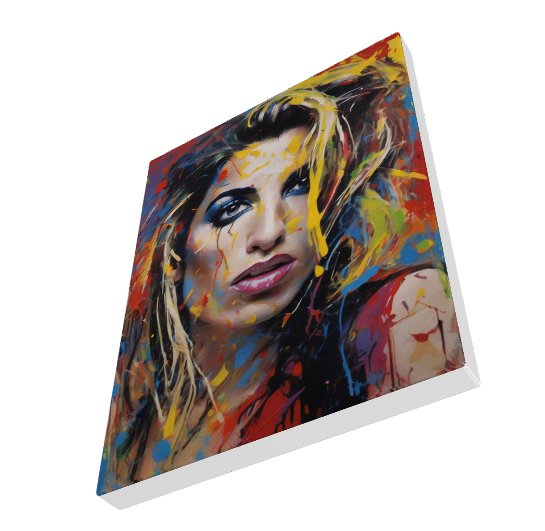 amy-winehouse-canvas-wall-art amy winehouse canvas print sitting on an easle in a room with sunlight coming in